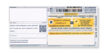Avis de passage du recommandé manuel avec accusé réception ou liasse guichet SGR2 sur Bureaudeposte.net