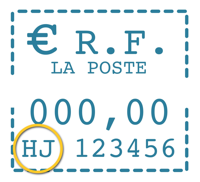 Timbre marque d'affranchissement pour machine à affranchir