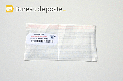 Bureaudeposte.net : coller le sticker de recommandé avec numéro de suivi sur l'enveloppe