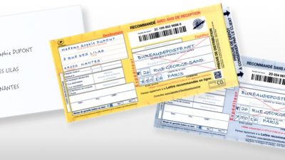 Recommandés postaux avec avis de réception et sans avis de réception