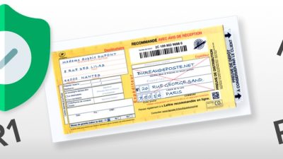 Lettre en recommandé, choix du taux de recommandation (Bureaudeposte.net)