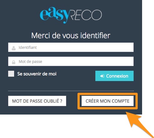 easyReco, logiciel de traçabilité courrier : créer mon compte