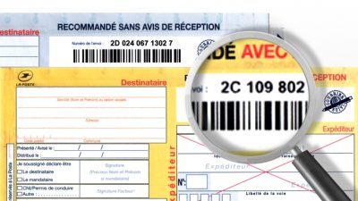 Numéros de suivi des recommandés : 2C, 2D, 1A...