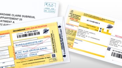 Comment coller un recommandé postal sur une enveloppe ?