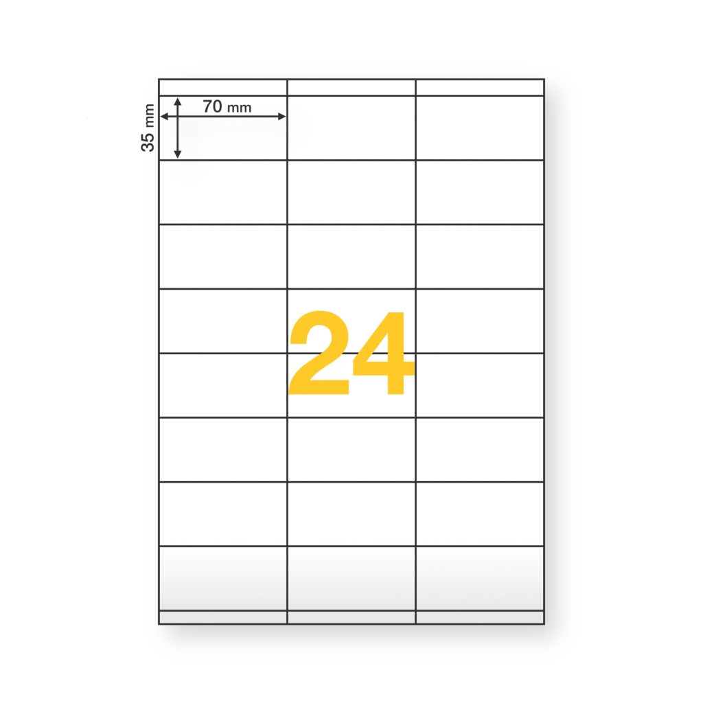 Planches 24 étiquettes 70 x 35 mm chez Bureaudeposte.net