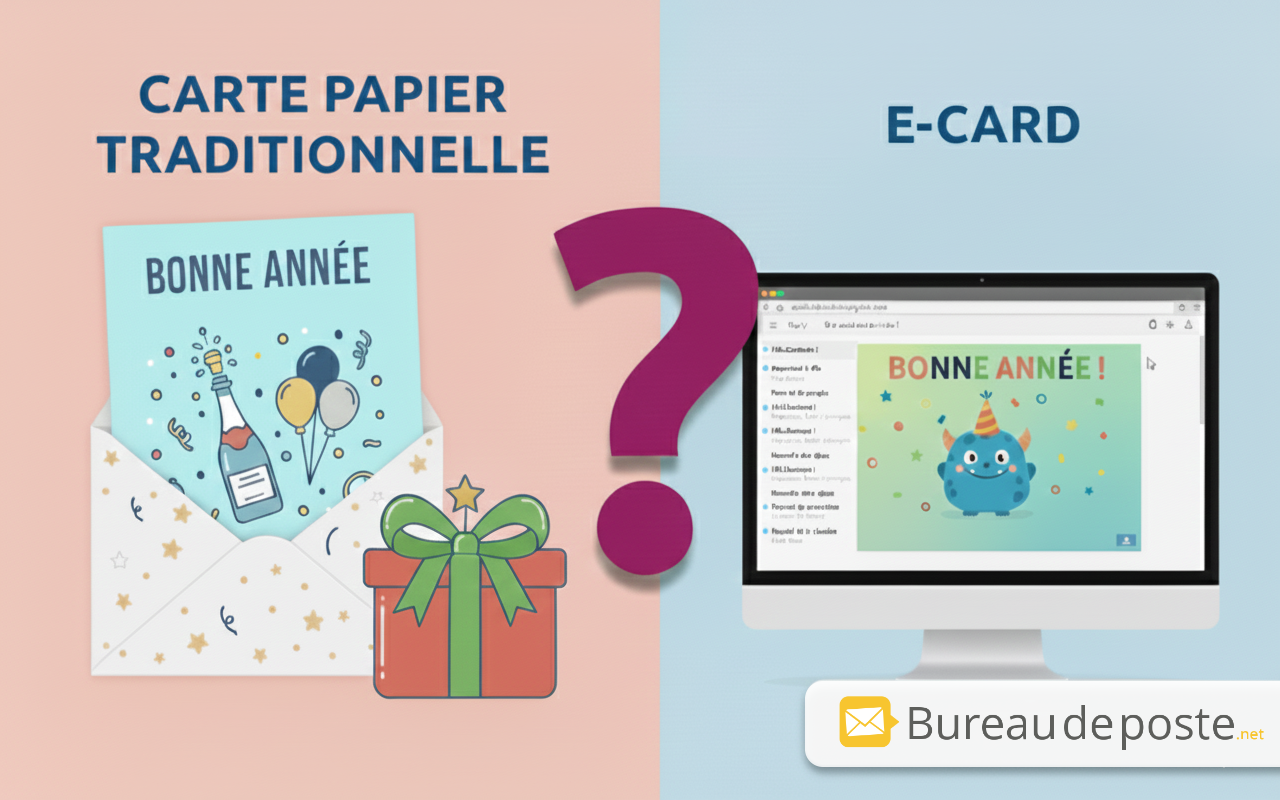 Bureaudeposte.net : carte de voeux papier traditionnel ou e-card ?