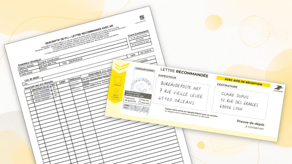 Qu'est-ce qu'un bordereau de dépôt postal : preuve de dépôt LRSD et bordereau easyReco – Bureaudeposte.net