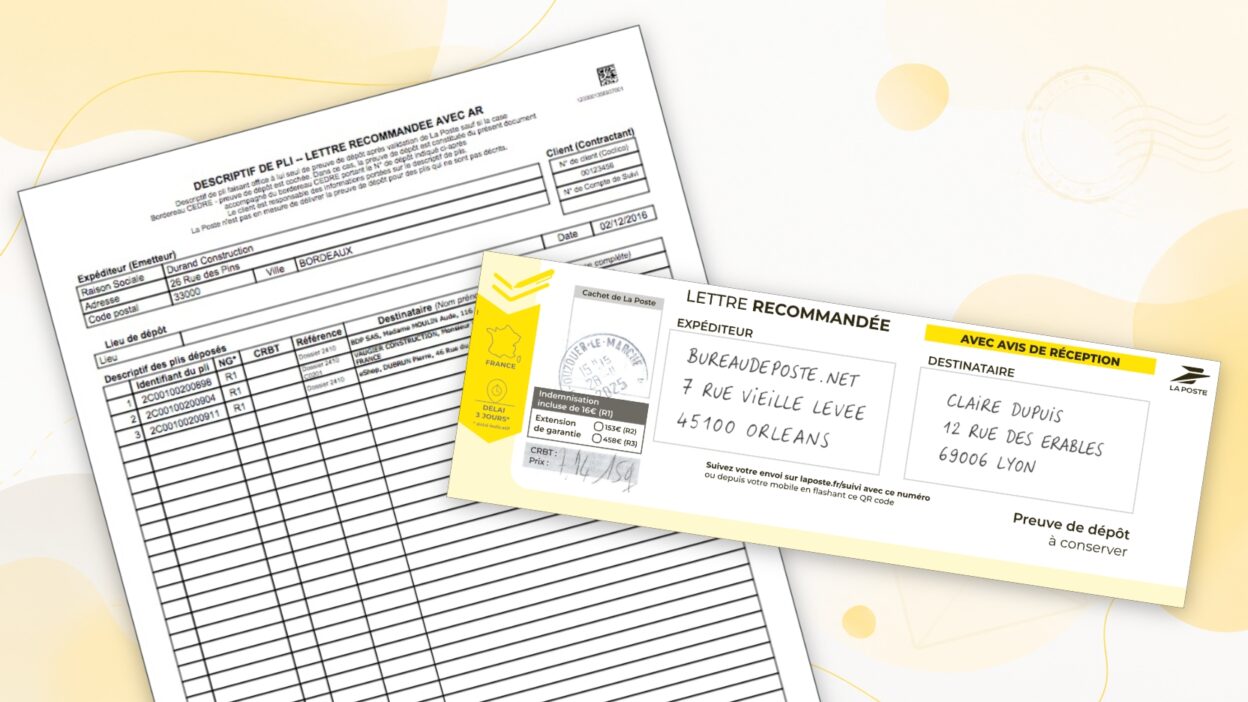 Qu'est-ce qu'un bordereau de dépôt postal : preuve de dépôt LRSD et bordereau easyReco – Bureaudeposte.net