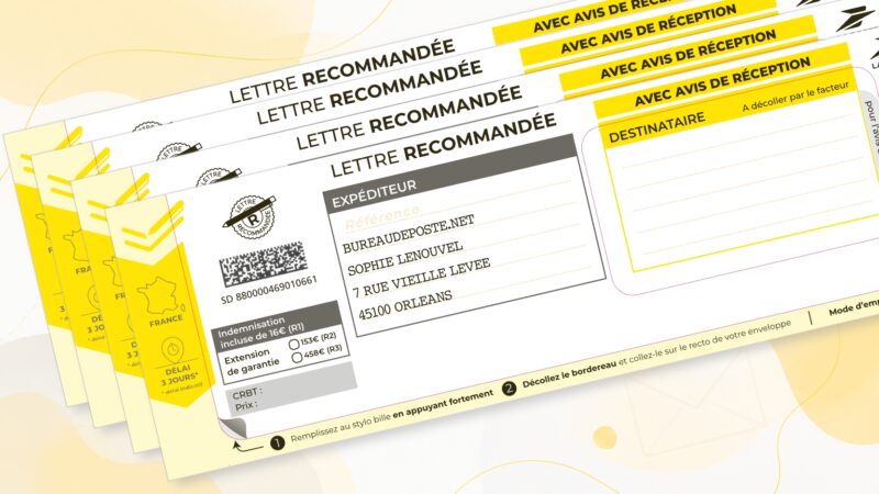 Pourquoi personnaliser vos recommandés : liasses LRSD personnalisées avec adresse expéditeur pré-imprimée – Bureaudeposte.net